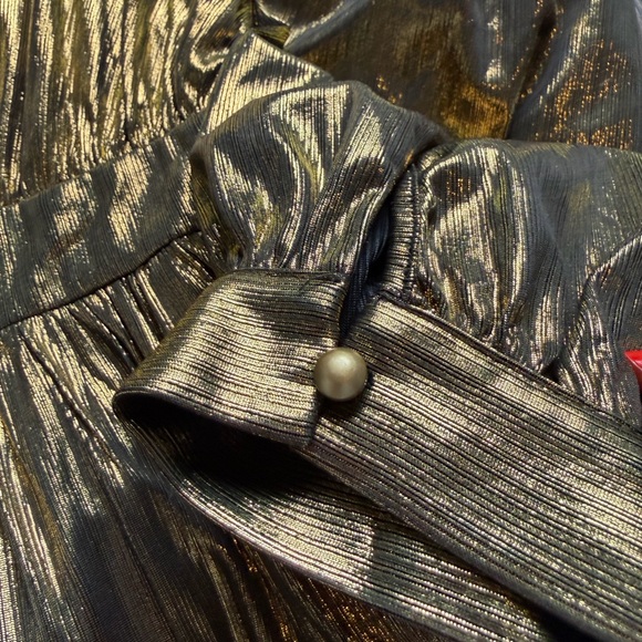 AKIRA Metallic Gold Mini Dress - Picture 4 of 7